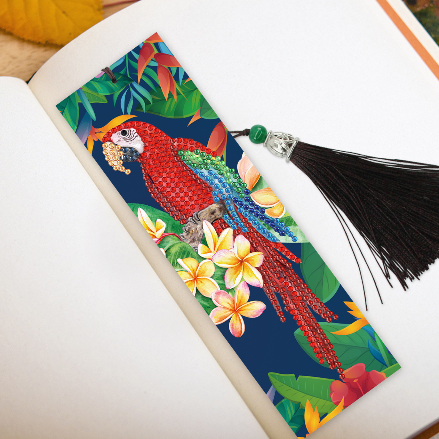 New Diamond Painting Bookmark 5d Cross border DIY Bright Diamond Alien Diamond Bookmark with Pendant Foreign Trade Set Wholesale