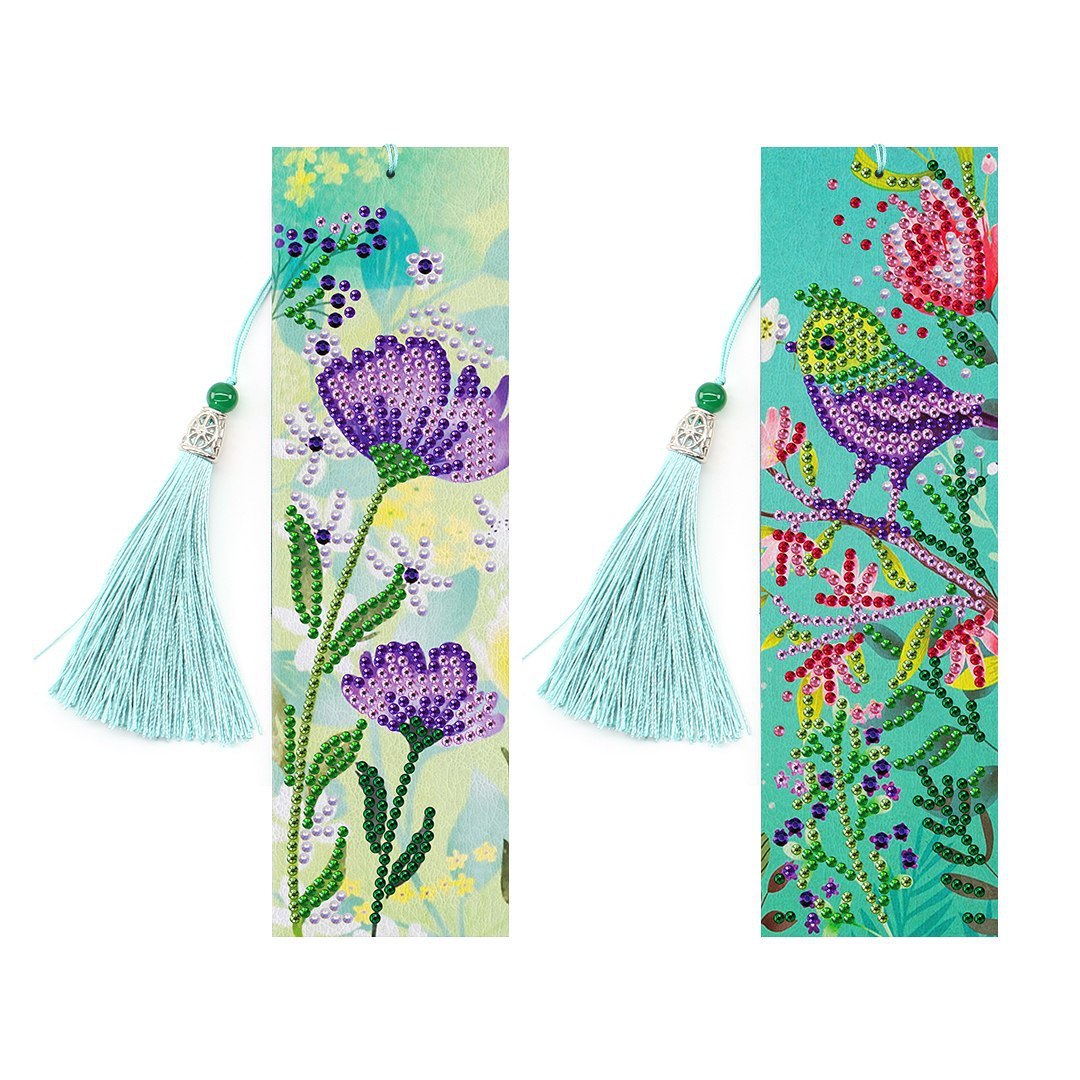 Customized diamond painting bookmark wholesale 5D handmade DIY diamond painting PU diamond sticker pet bookmark