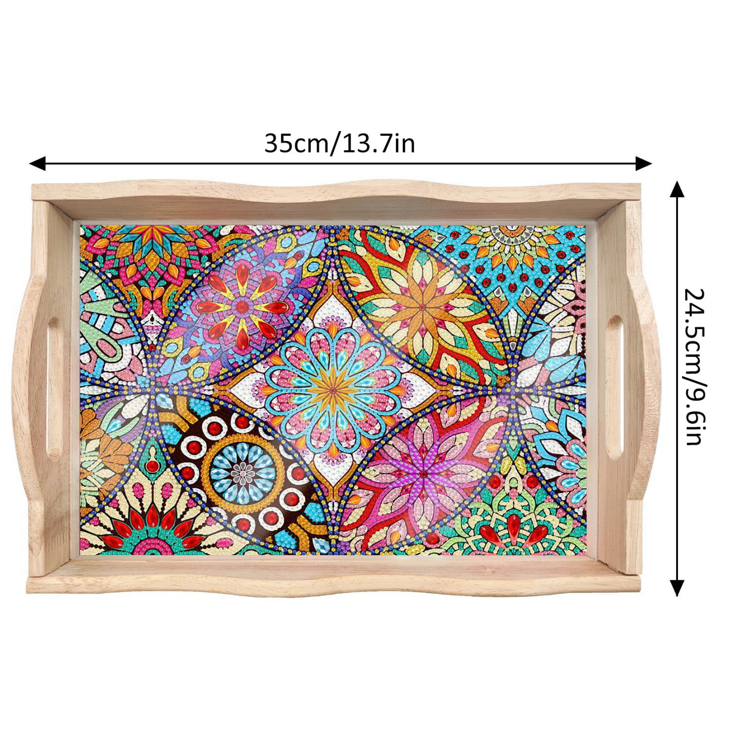 Diamond Painting DIY Dot Diamond Large Plate Mandala Handmade Diamond Paste Tray Cross Embroidery New Decorative Painting