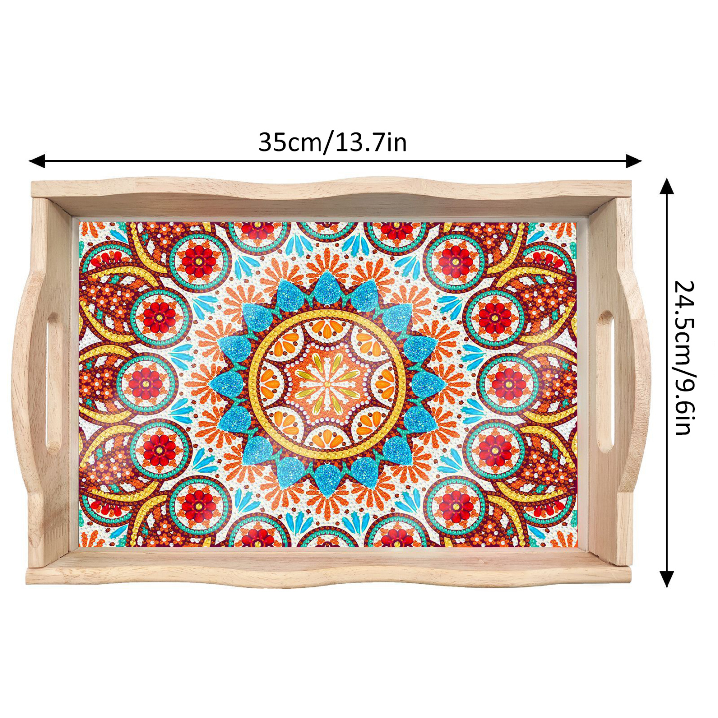 DIY Diamond Drawing Dot Diamond Plate, Large Dessert Tray, Mandala Cross border Popular Product, Embroidered with Diamonds