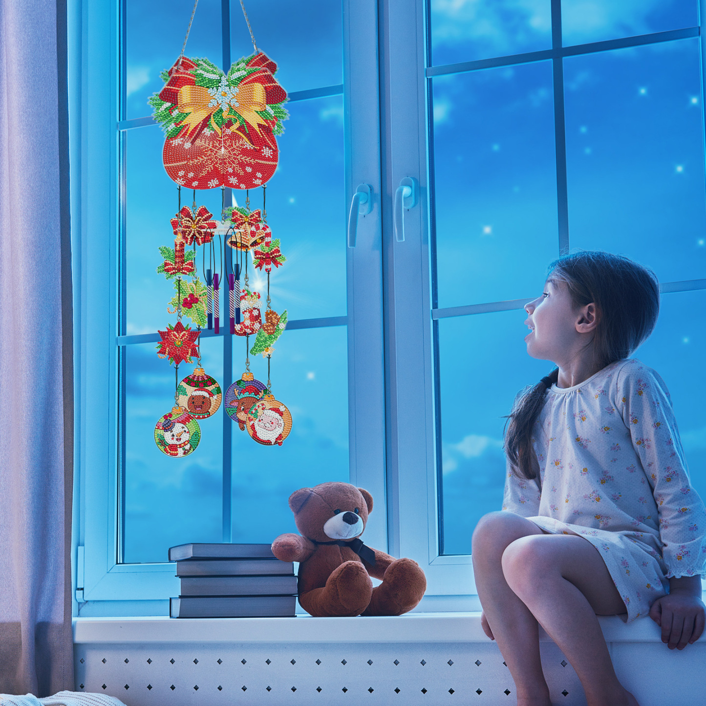 New DIY Christmas Wind Chime 3D 3D Pendant Diamond Dot Diamond Painting Cross border Innovation Diamond Paste Painting