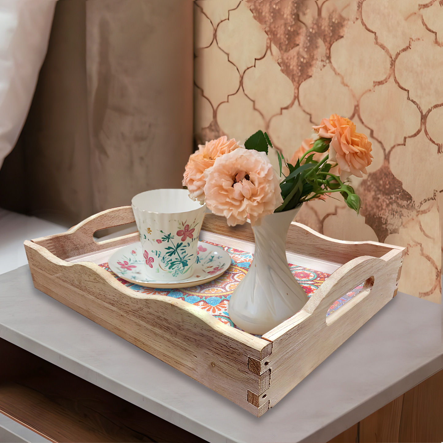 DIY Diamond Drawing Dot Diamond Plate, Large Dessert Tray, Mandala Cross border Popular Product, Embroidered with Diamonds