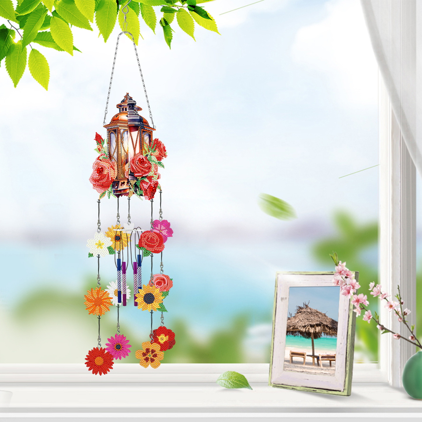 DIY Diamond Wind Chime Pendant, Diamond Painting Art and Creativity, Three Dimensional Diamond Sticker Embroidery, Double sided Dot Diamond