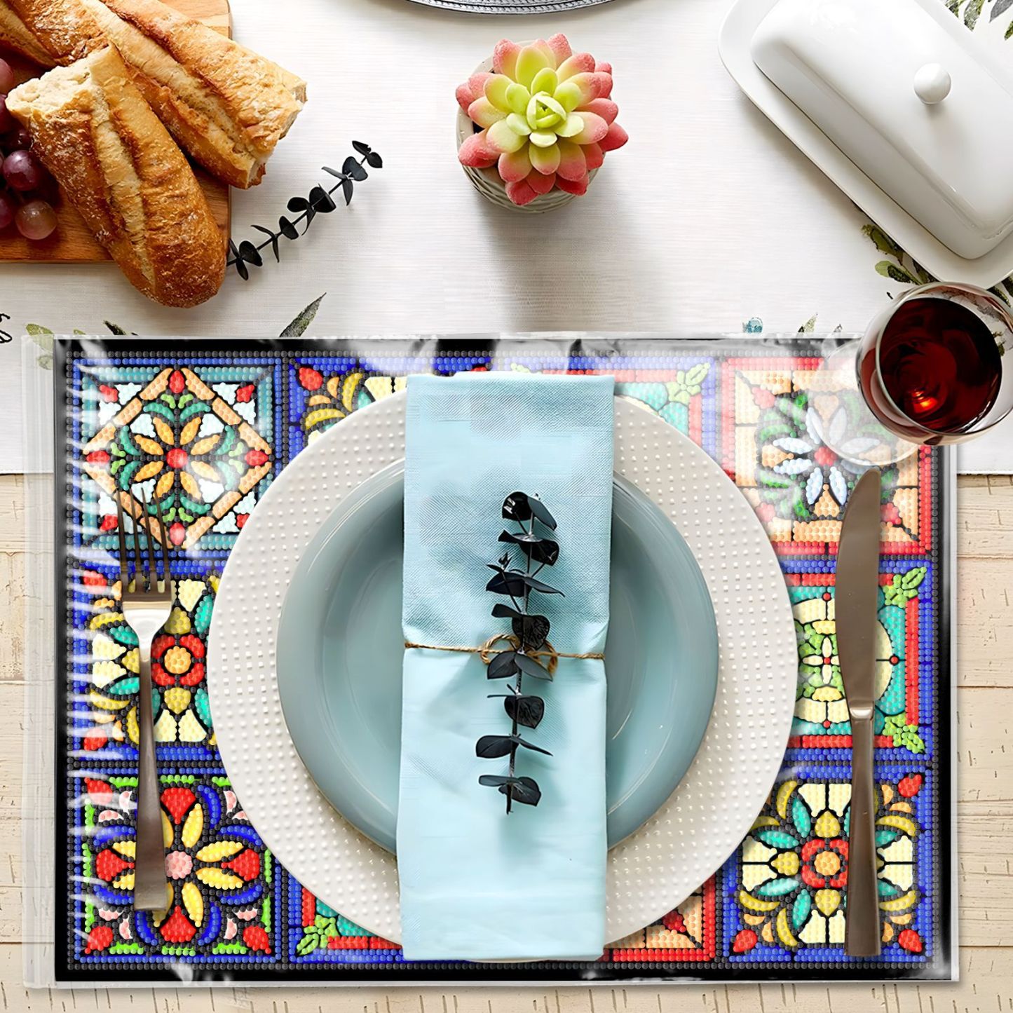 DIY Diamond Painting Meal Mat New PP Bag Dustproof Meal Mat Soft Leather PP Bag Living Room Decoration Painting