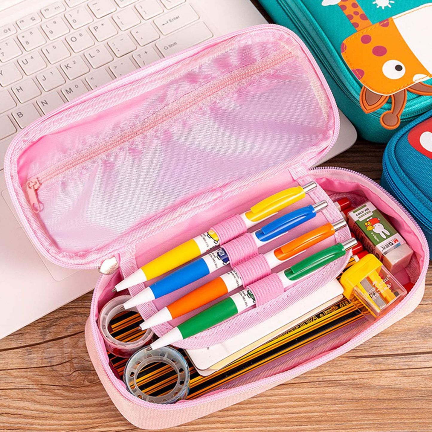 DIY Diamond Brush Bag Pink Student Stationery Bag Handmade DIY Sticky Diamond Embroidery Zipper Stationery Box