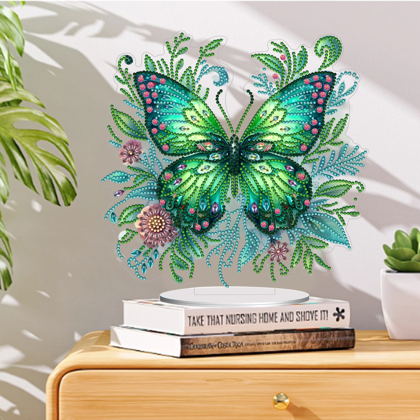 5D DIY Special Shape Diamond Painting Desk Ornament Butterfly Decor Kit