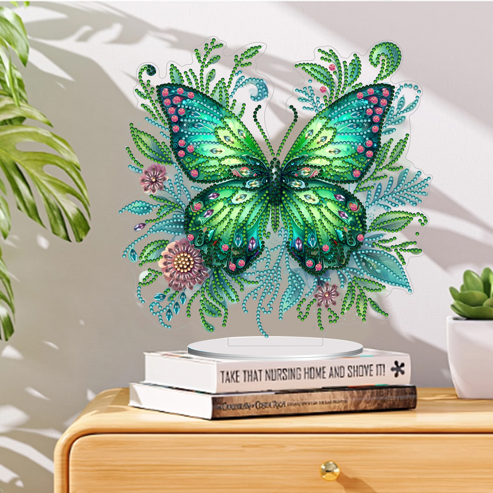 5D DIY Special Shape Diamond Painting Desk Ornament Butterfly Decor Kit