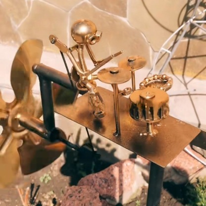 🔥Last Day: 50% OFF🔥🥁Handmade Metal Drummer Windmill🎁Buy 2 Free Shipping