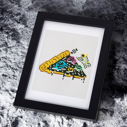 Frameless, mini diamond painting, space creative mini diamond painting on the entrance flower house desktop, creative simple pattern diamond painting, 12 pcs, 5.9 X7 inches.