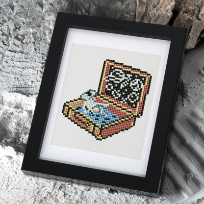 Frameless, mini diamond painting, space creative mini diamond painting on the entrance flower house desktop, creative simple pattern diamond painting, 12 pcs, 5.9 X7 inches.