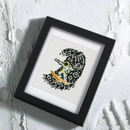 Frameless, mini diamond painting, space creative mini diamond painting on the entrance flower house desktop, creative simple pattern diamond painting, 12 pcs, 5.9 X7 inches.