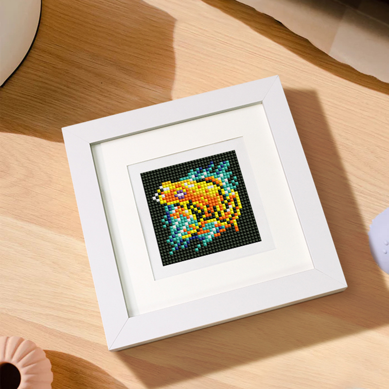Frameless, mini diamond painting, animal creative mini diamond painting on the entrance flower house desktop, creative simple pattern diamond painting, 10 pcs, 5.9 X5.9 inches.