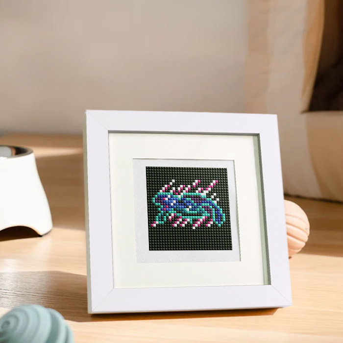 Frameless, mini diamond painting, animal creative mini diamond painting on the entrance flower house desktop, creative simple pattern diamond painting, 10 pcs, 5.9 X5.9 inches.