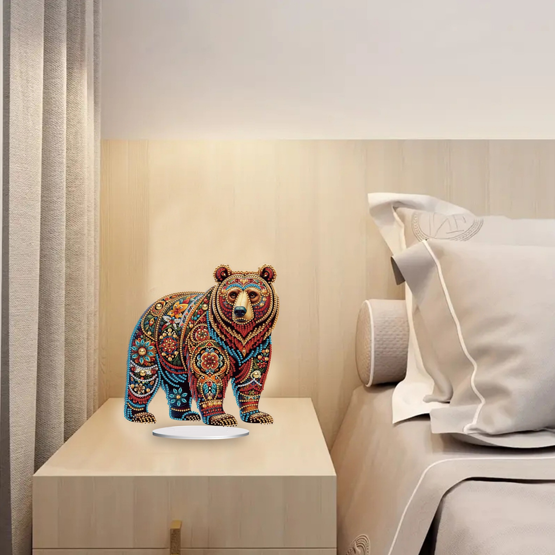 5D DIY Special Shape Diamond Painting Desk Ornament Bear Decor Kit