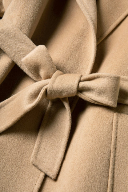 Wool Pocket Coat With Belt