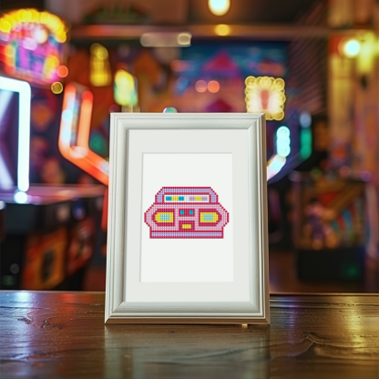 Frameless, mini diamond painting, electronic creative mini diamond painting on the entrance flower house desktop, creative simple pattern diamond painting, 12pcs, 5.9 X7 inches.