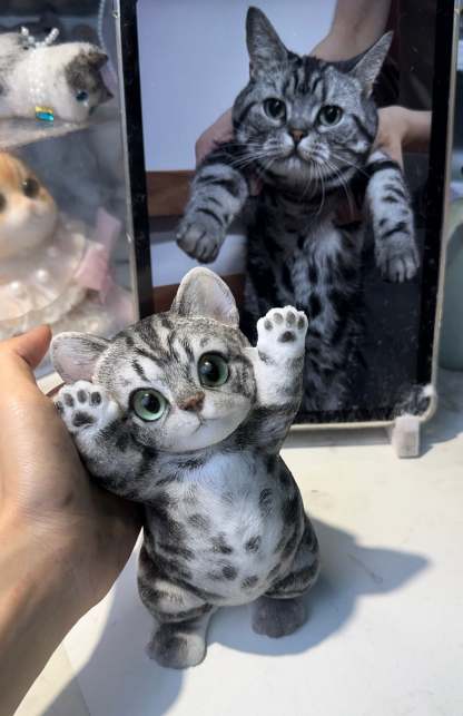 A001: Customized Lovely Slim Cat Silicone Squishy Kitty——