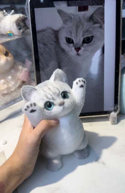 A001: Customized Lovely Slim Cat Silicone Squishy Kitty——
