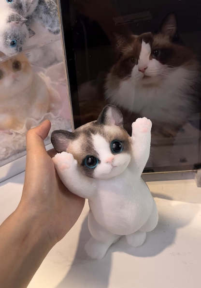 A001: Customized Lovely Slim Cat Silicone Squishy Kitty——