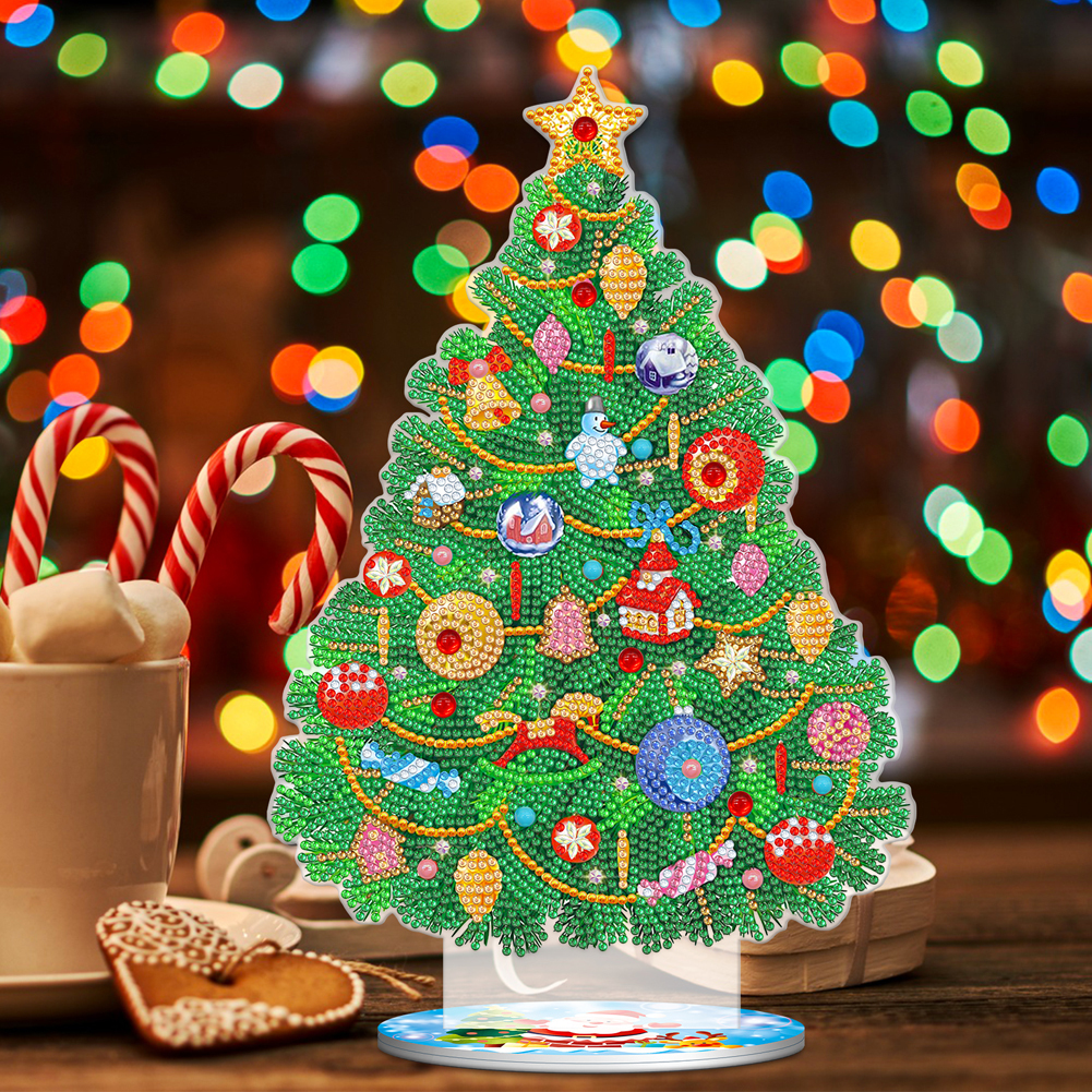 5D Desktop Christmas Tree DIY Diamond Art Desktop Acrylic Kits