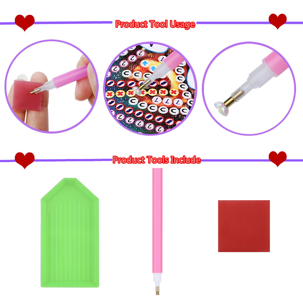 DIY Diamond Painting Wooden Crystal Desktop Ornament Kit (Cardinals)