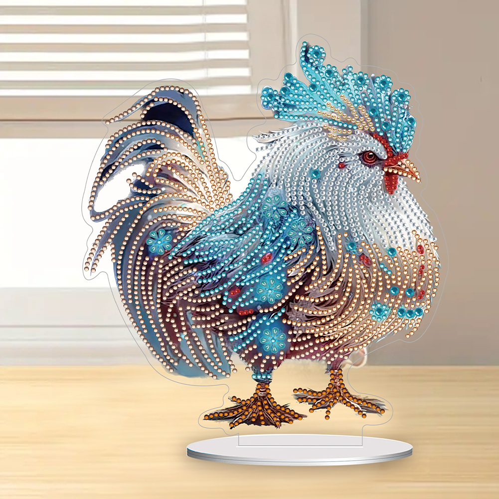DIY Zodiac Chicken Diamond Painting Desktop Ornament for Office Decor
