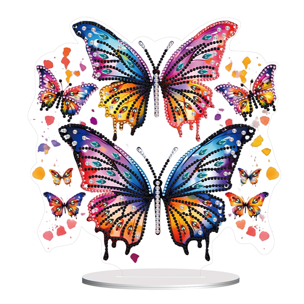 5D DIY Special Shape Diamond Painting Acrylic Desk Ornament Butterfly Decor Kit