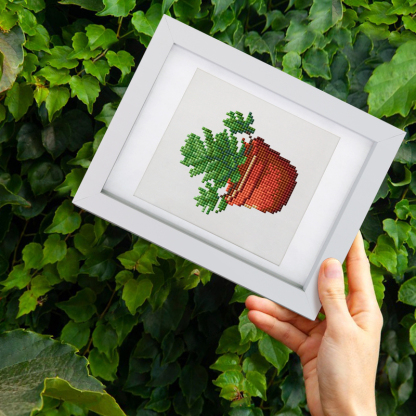 Frameless, mini diamond painting, creative mini diamond painting of green plants on the entrance flower house desktop, creative simple pattern diamond painting, 12 pcs, 5.9 X7 inches.
