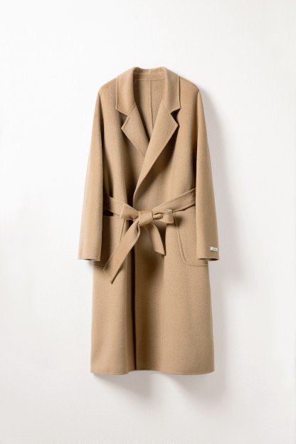 Wool Pocket Coat With Belt