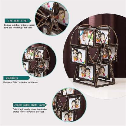 🎡 Retro Vintage Rotating Ferris Wheel Picture Frame