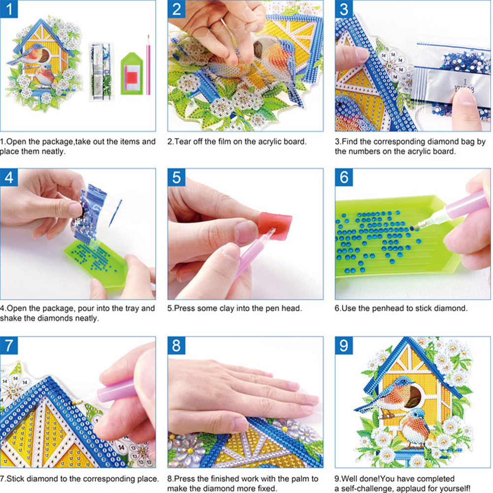 DIY Flower Fairy Special Shaped Double Sided Diamond Painting Tabletop Ornaments Kit