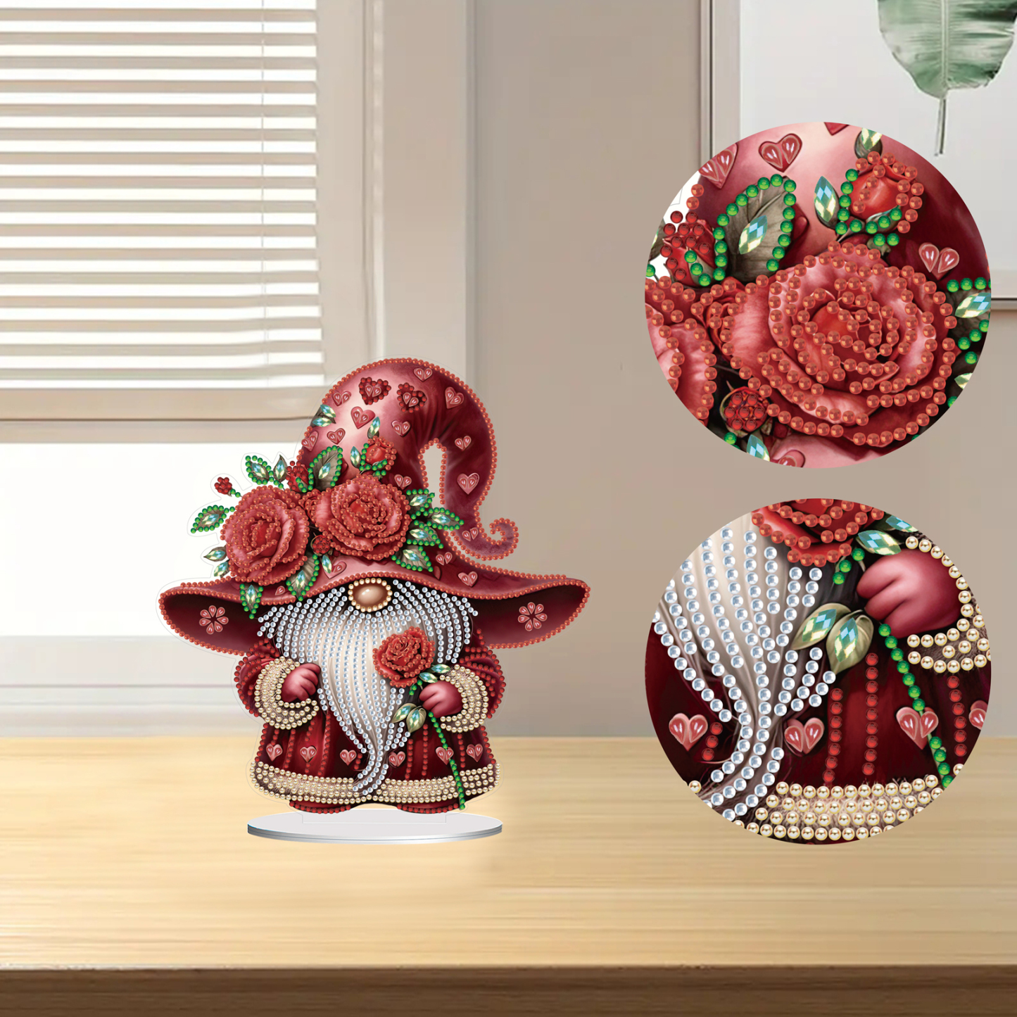 5D DIY Special Shape Diamond Painting Desk Ornament Gnome Decor Kit