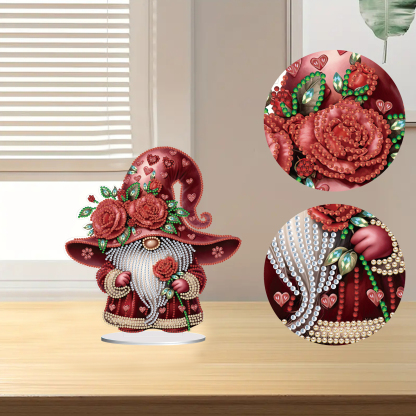 5D DIY Special Shape Diamond Painting Desk Ornament Gnome Decor Kit