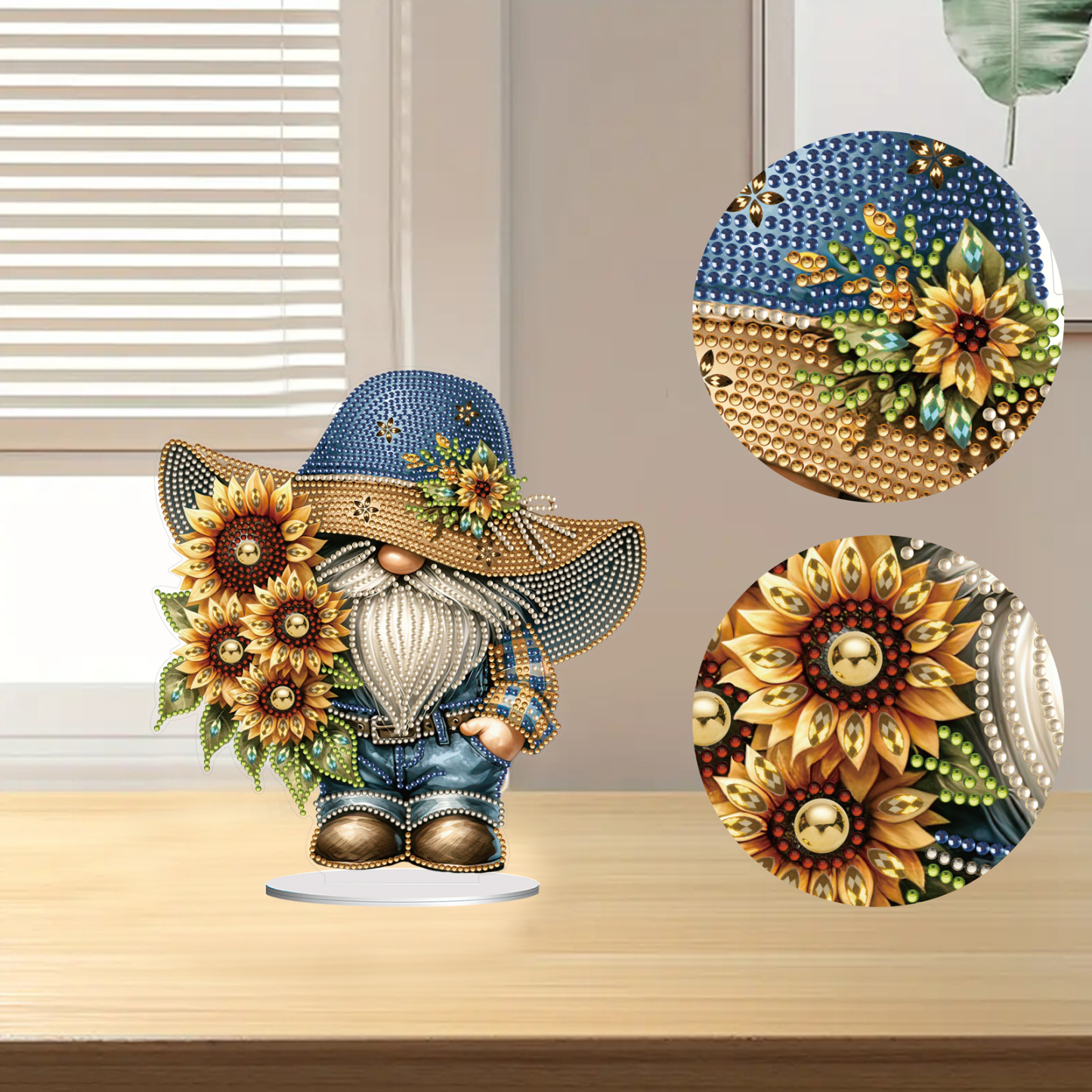 5D DIY Special Shape Diamond Painting Desk Ornament Gnome Decor Kit