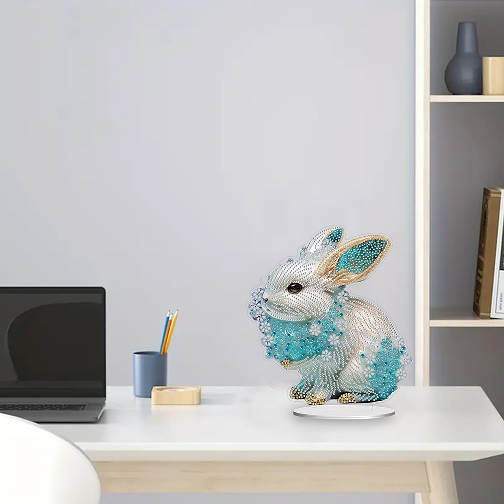 DIY Zodiac Rabbit Diamond Painting Desktop Ornament for Office Desktop Decor