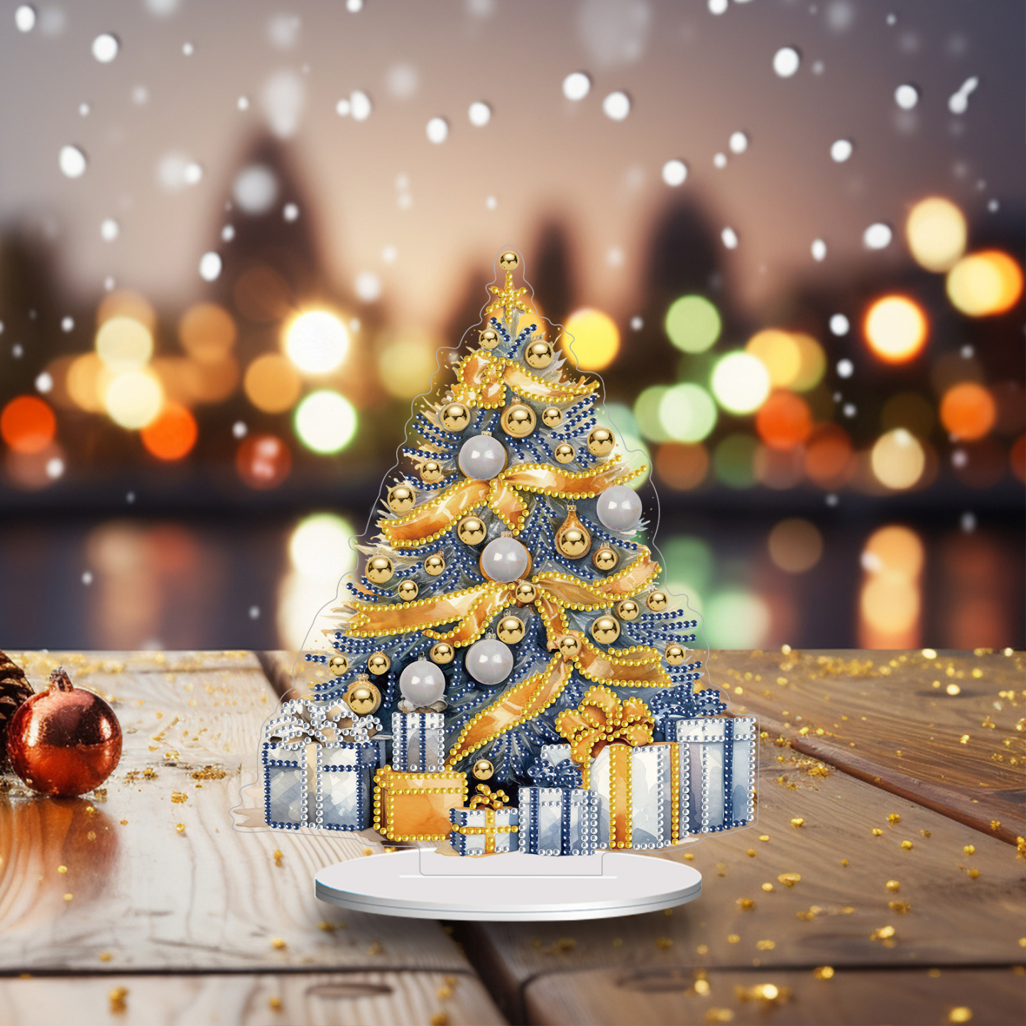 5D DIY Diamond Painting Special Shape Desk Ornament Christmas Tree Decor Kit