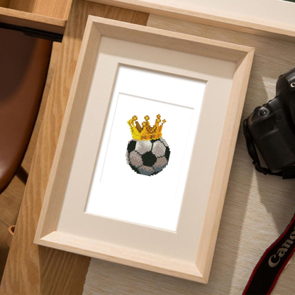 Frameless, mini diamond painting, football creative mini diamond painting on the entrance flower house desktop, creative simple pattern diamond painting, 12 pcs, 5.9 X7 inches.