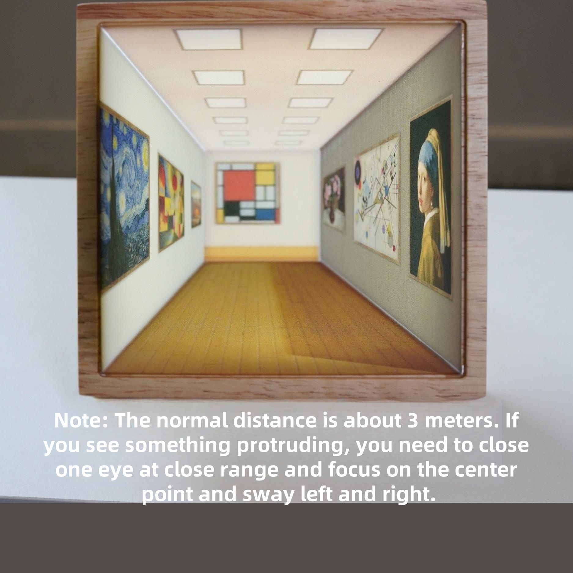 3D naked eye vision night light wall lamp living room home creative wooden punch-free wall hanging advanced atmosphere lamp