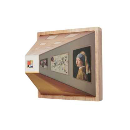 3D naked eye vision night light wall lamp living room home creative wooden punch-free wall hanging advanced atmosphere lamp