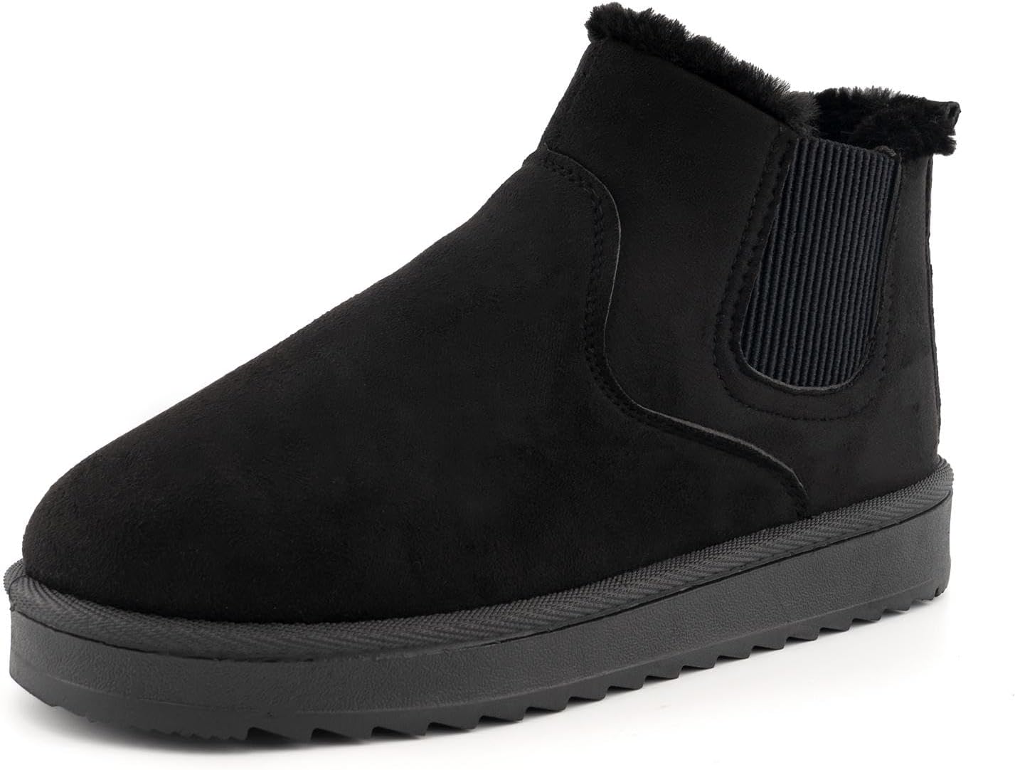 SIFINELAR Classic Platform Snow Boots for Women Seude Chelsea Winter Boots Lightweight Ankle Boots Anti-Slip Snow Boots