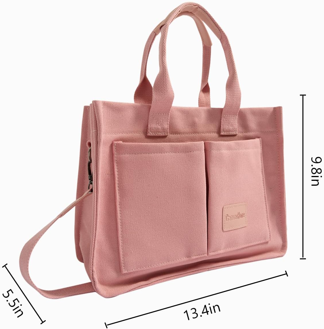 JoJogoo Canvas Tote Bag for Women,Laptop tote bag,Crossbody tote,Purses, Everything Everyday Bag,Work bags for women