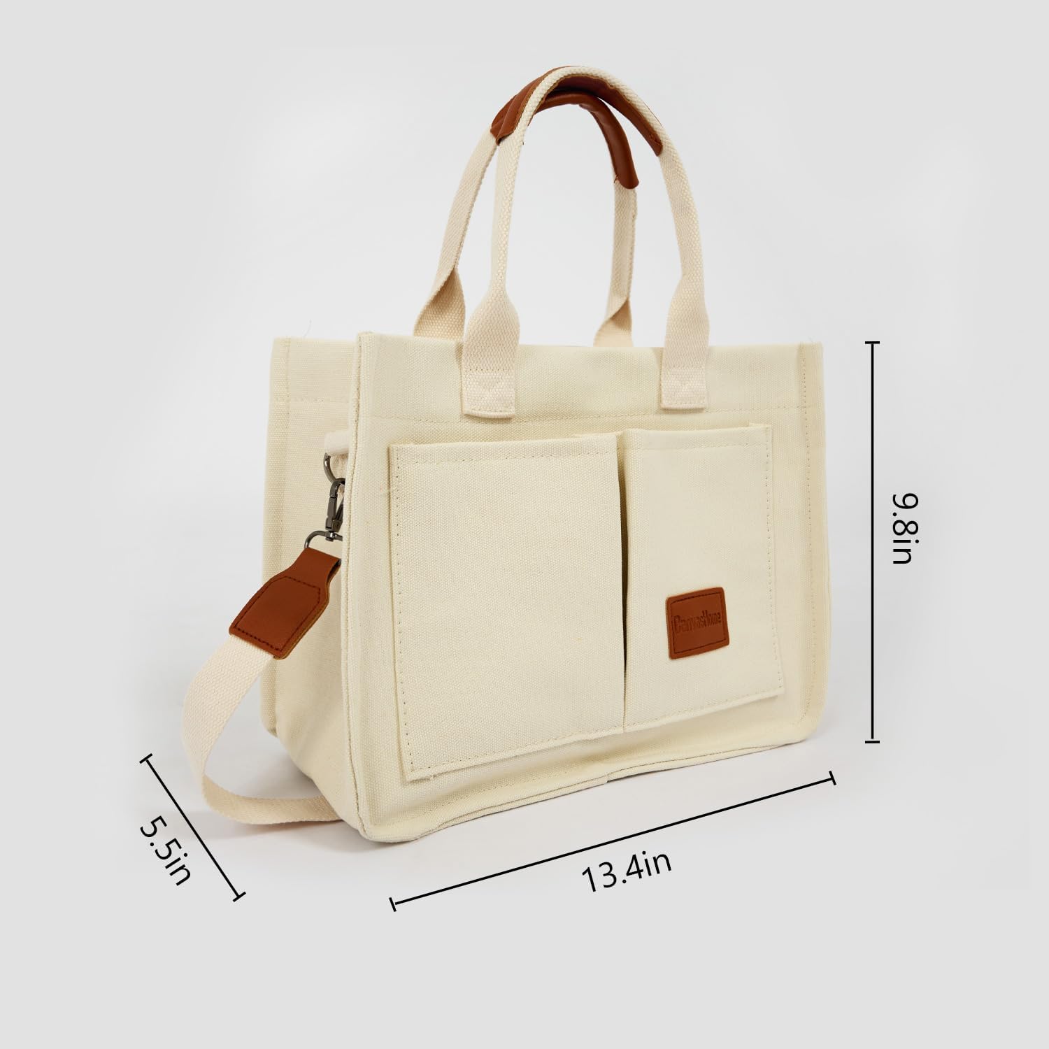 JoJogoo Canvas Tote Bag for Women,Laptop tote bag,Crossbody tote,Purses, Everything Everyday Bag,Work bags for women