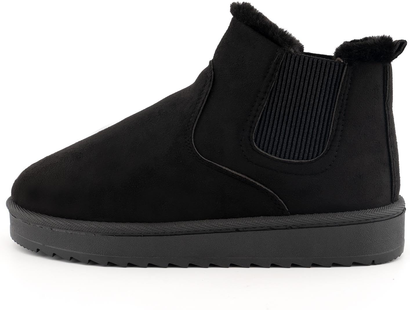 SIFINELAR Classic Platform Snow Boots for Women Seude Chelsea Winter Boots Lightweight Ankle Boots Anti-Slip Snow Boots