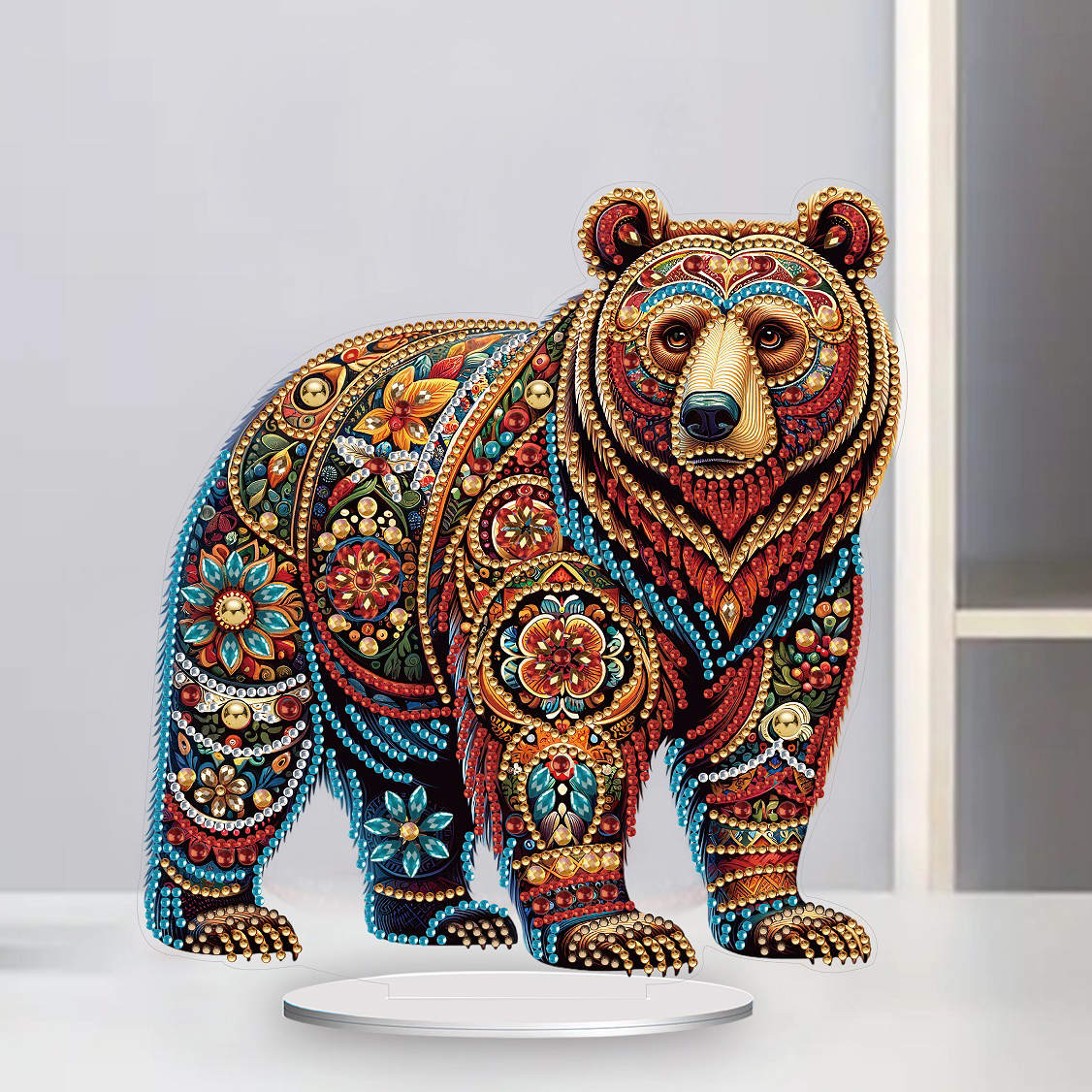 5D DIY Special Shape Diamond Painting Desk Ornament Bear Decor Kit