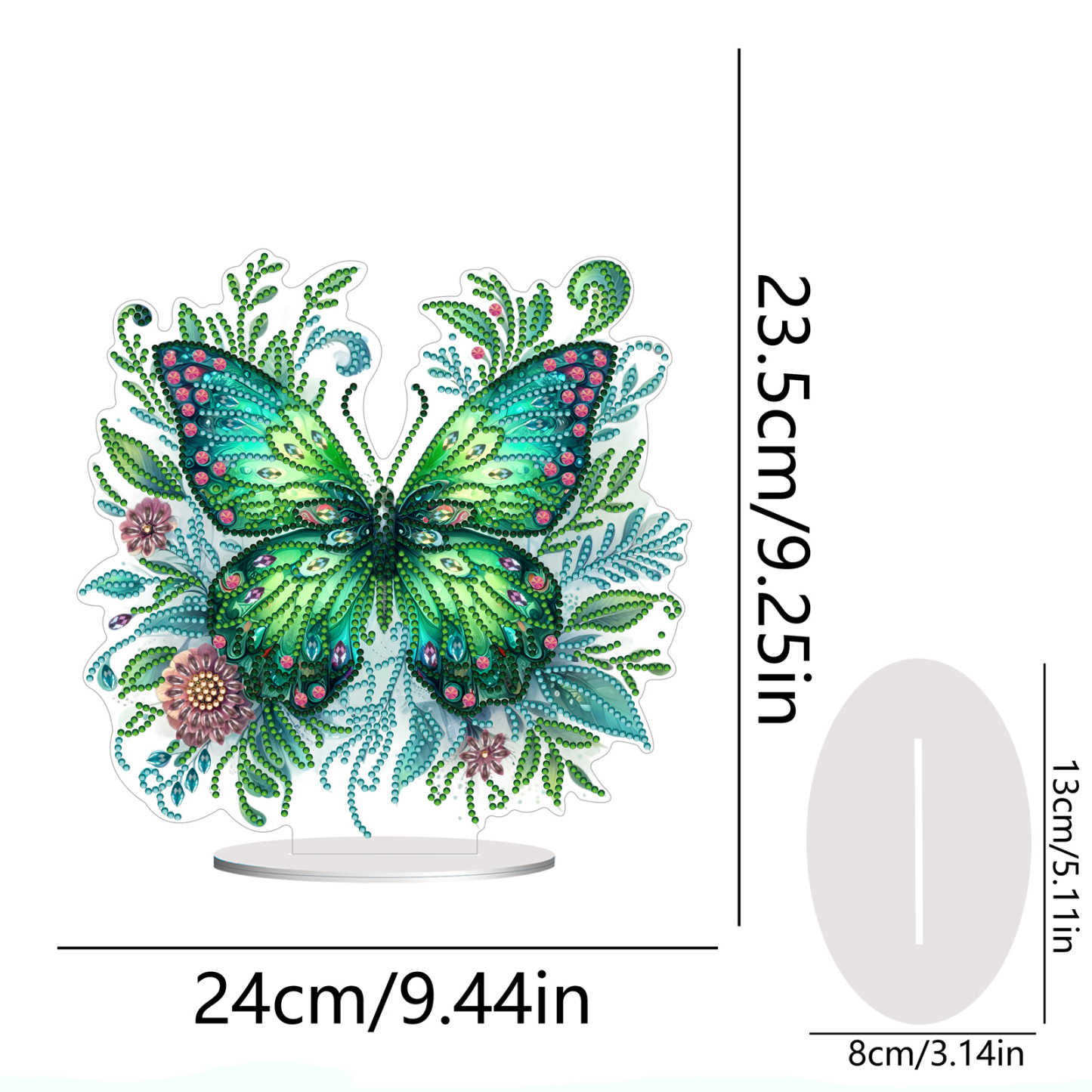 5D DIY Special Shape Diamond Painting Desk Ornament Butterfly Decor Kit