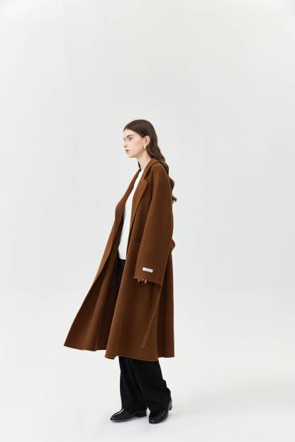 Wool Pocket Coat With Belt