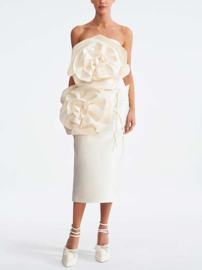 Rose Detail Cocktail Dress