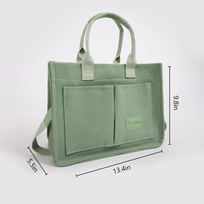 JoJogoo Canvas Tote Bag for Women,Laptop tote bag,Crossbody tote,Purses, Everything Everyday Bag,Work bags for women