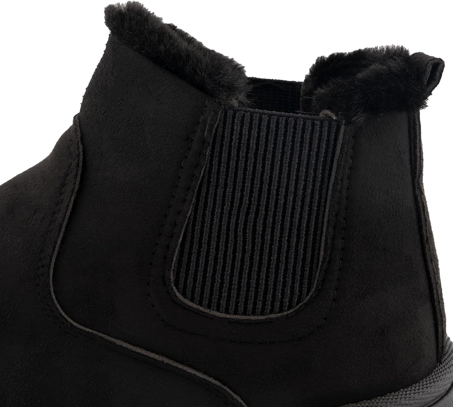 SIFINELAR Classic Platform Snow Boots for Women Seude Chelsea Winter Boots Lightweight Ankle Boots Anti-Slip Snow Boots