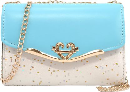Glitter Shoulder Purses for Women with Golden Chain Women's Evening Handbags